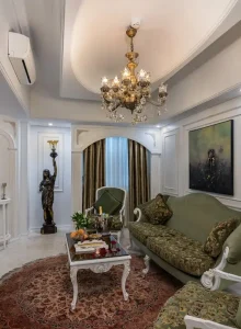 اتاق دکور سبز هتل قصر بین الملل